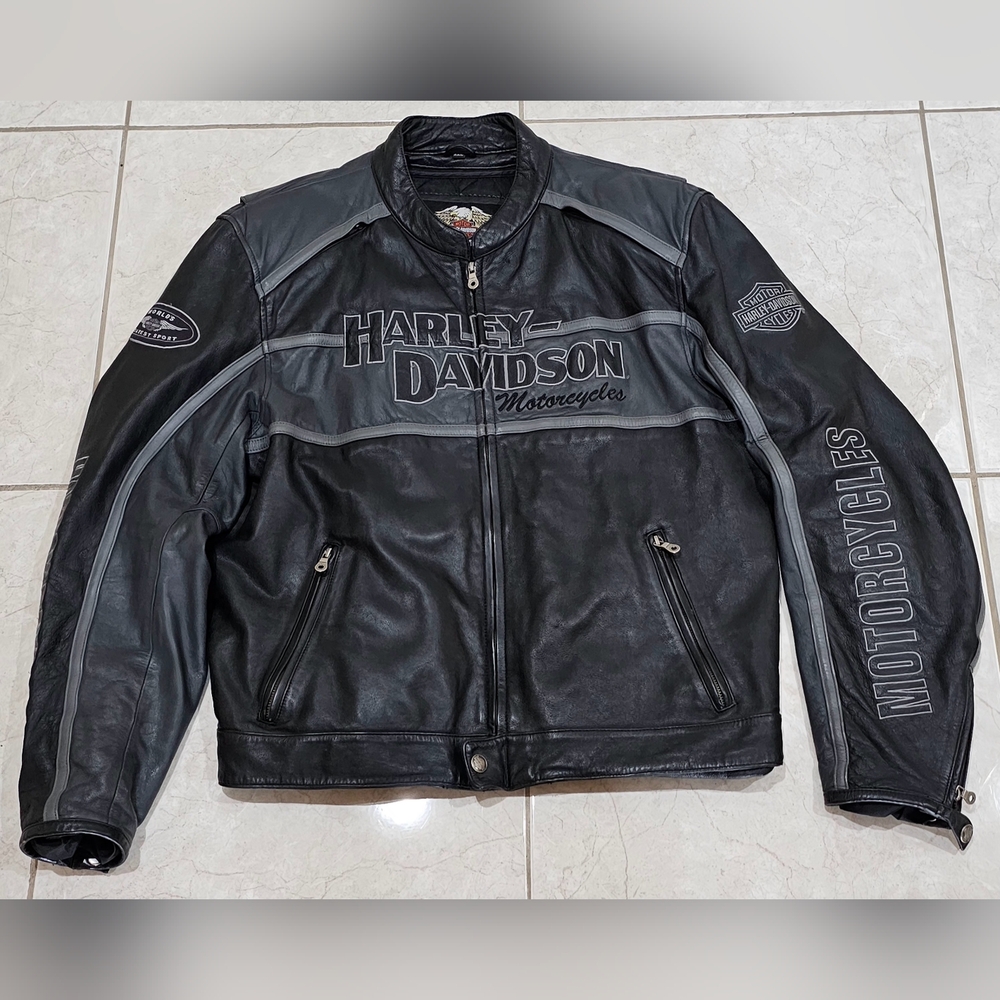 HARLEY DAVIDSON mens Leather jacket 2XL